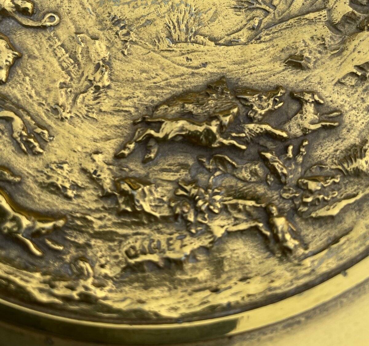 Cup in gilded bronze and ivory