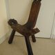 vintage tripod chair brutalist wood decor 50s brutalist