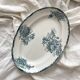 Oval iron earthenware dish "Pavots" Saint Amand A. Lebacqz & M. Bouchart