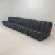 De Sede DS-600 "Non Stop" Snake Shaped Modular Sofa in Full Black Leather