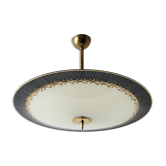 Vintage palette chandelier 1950 glass & brass