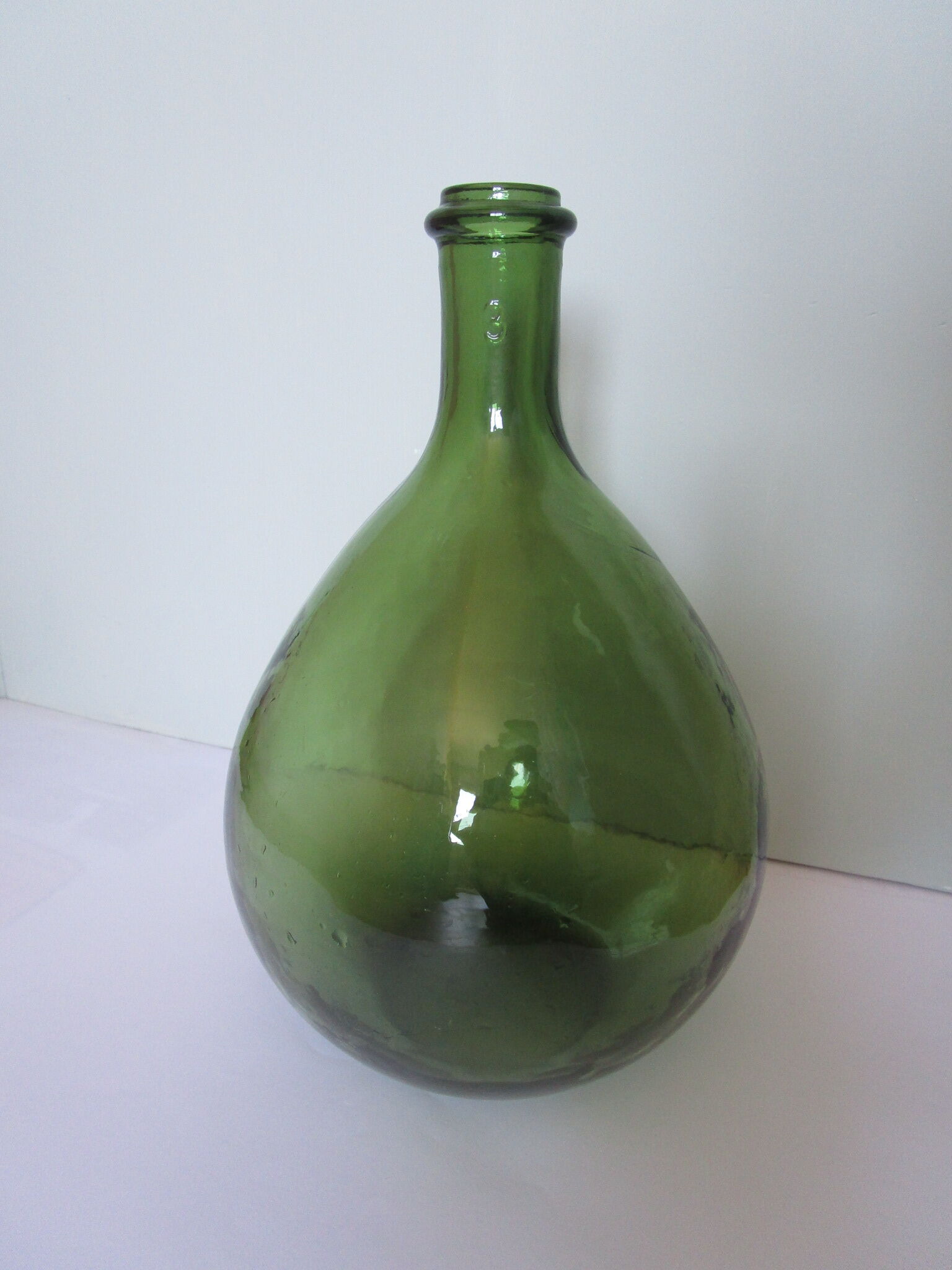 Demijohn green 3 litre glass bottle
