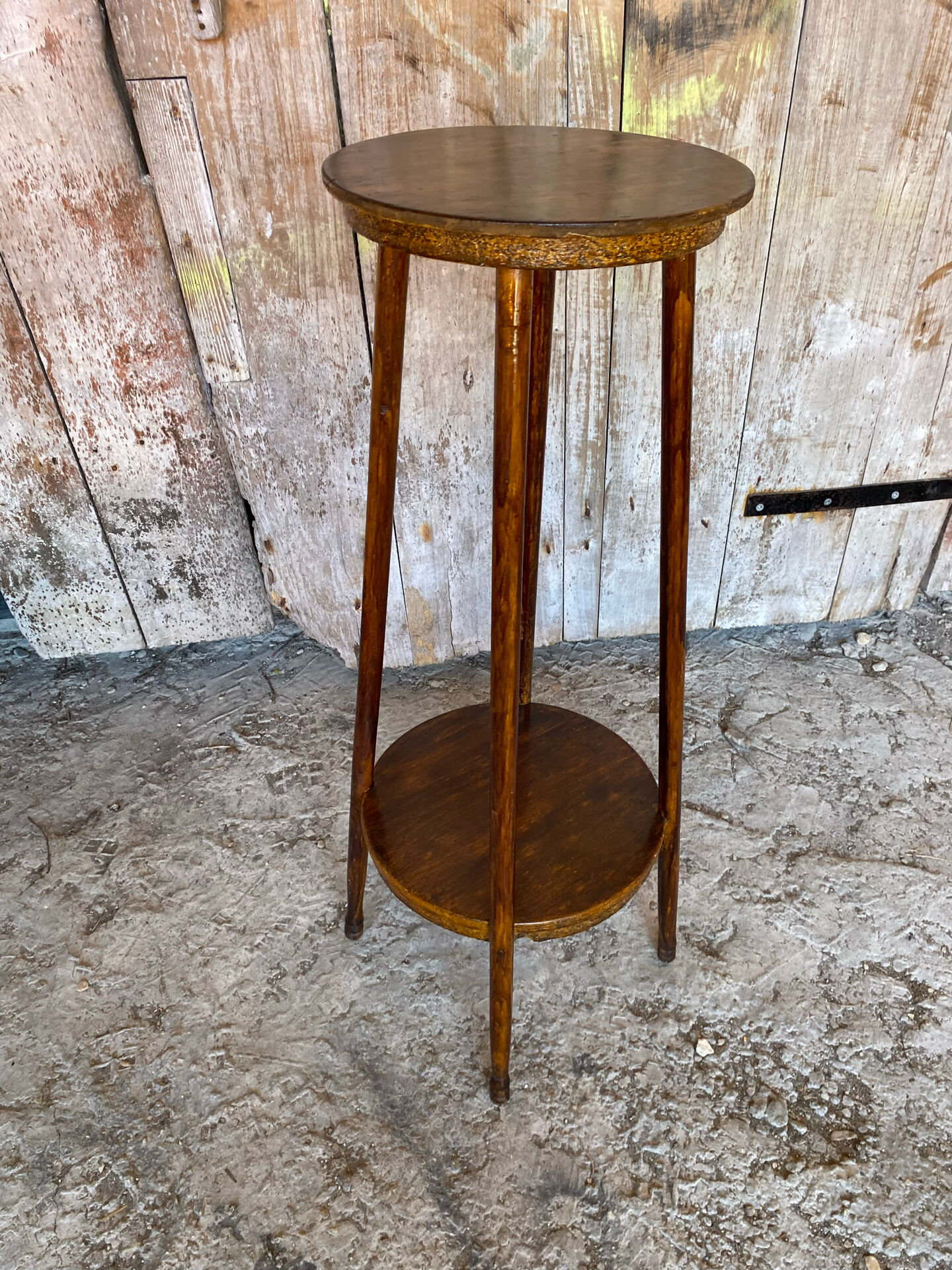 High Stand Vintage Wooden Pot Holder