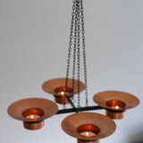 Metal and copper candleholder pendant by Carl Thore, 1975