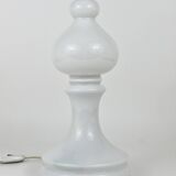 White Bishop chess lamp by Ivan Jakes, made of white glass, Czechoslovakia, 1970s.