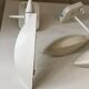 Lot 3 appliques en métal blanc 1970 design