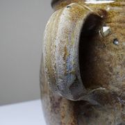 Pot ancien en grès de Puisaye à deux anses, fin XIXe-début XXe
