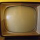 Philips vintage TV, lacquered wood frame -Holland- 50s