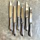 6 chrome metal dessert knives for Air France