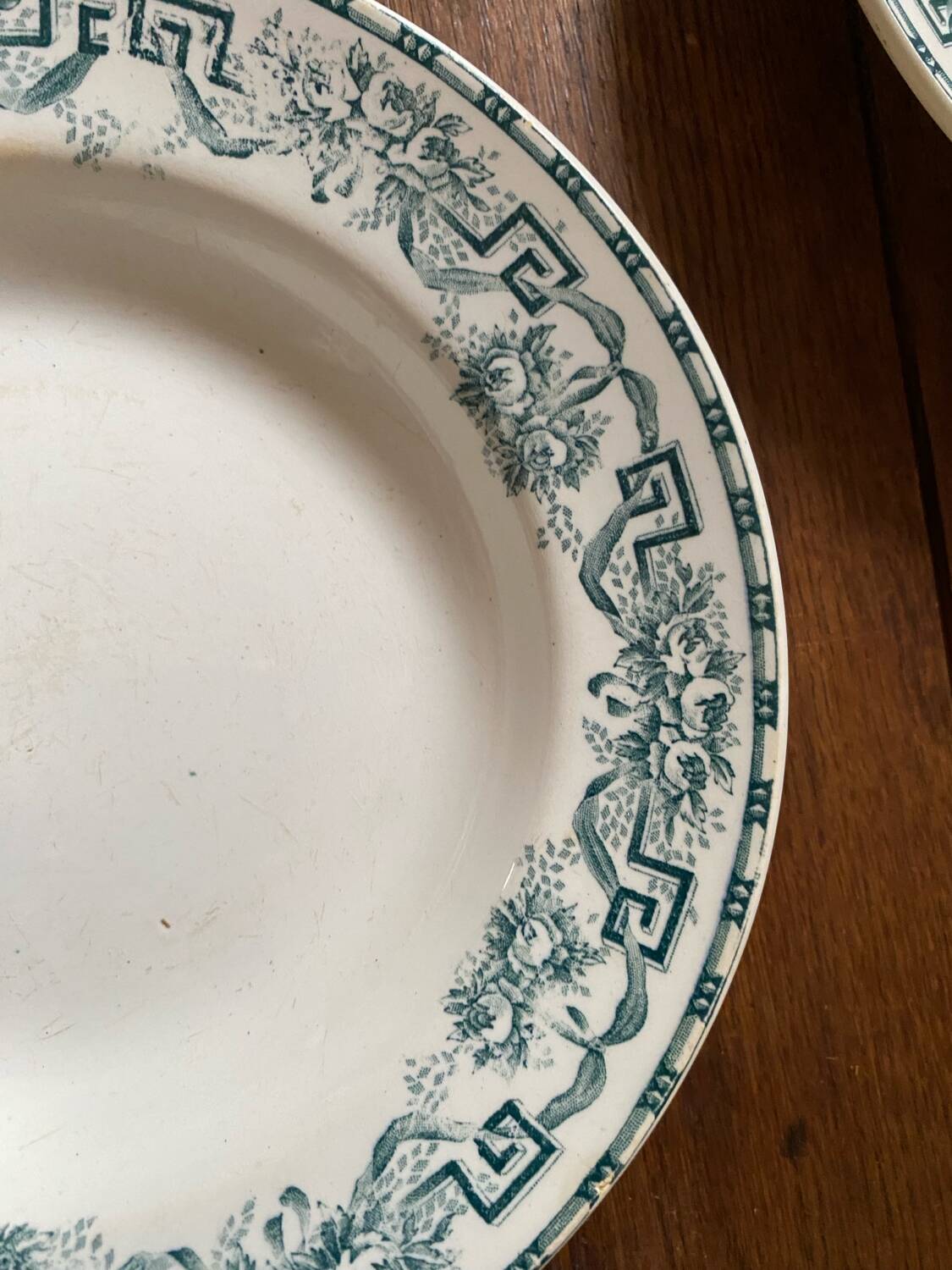 3 deep iron earth plates Moulin des loups "Athens".