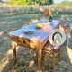 Grande table de ferme rénovée