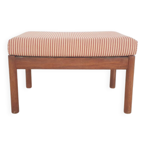 Tabouret vintage en teck - coussin