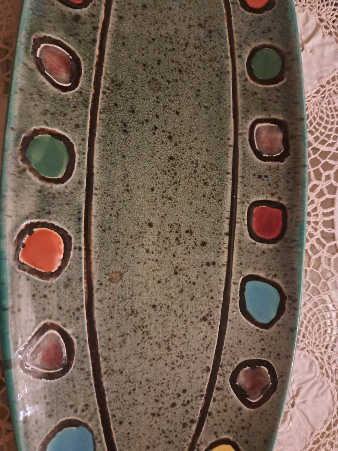 Decorative ceramic dish. Adolf Burkart