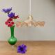 Suspension abat-jour vintage en verre dépoli