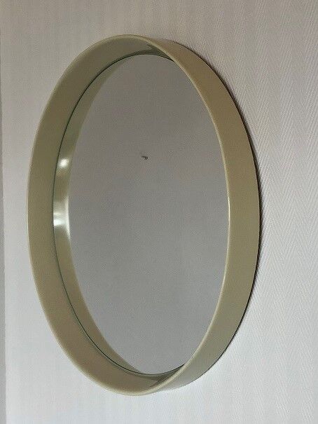 Vintage pop round mirror 1970s 49x49cm