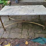 Marble and gilded bronze coffee table