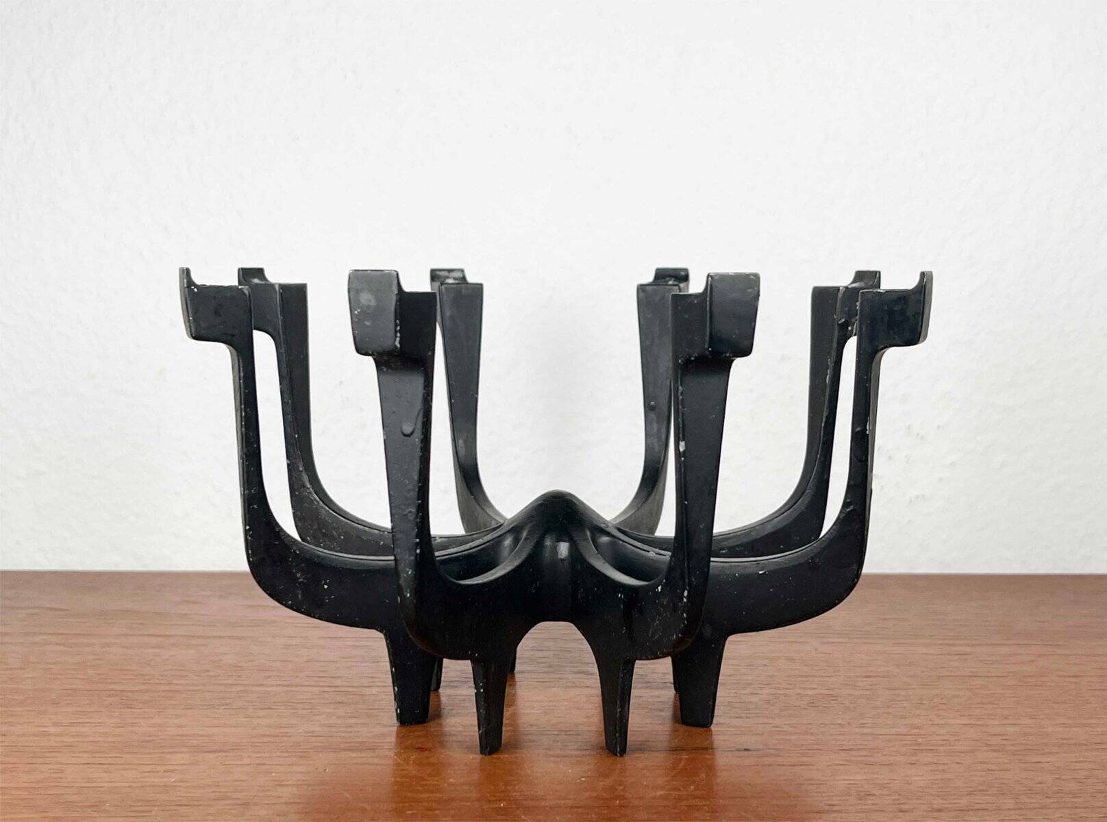 Danish metal candlestick in mid-century style by Gunnar Cyren for Dansk Designs Denmark, 1960s.