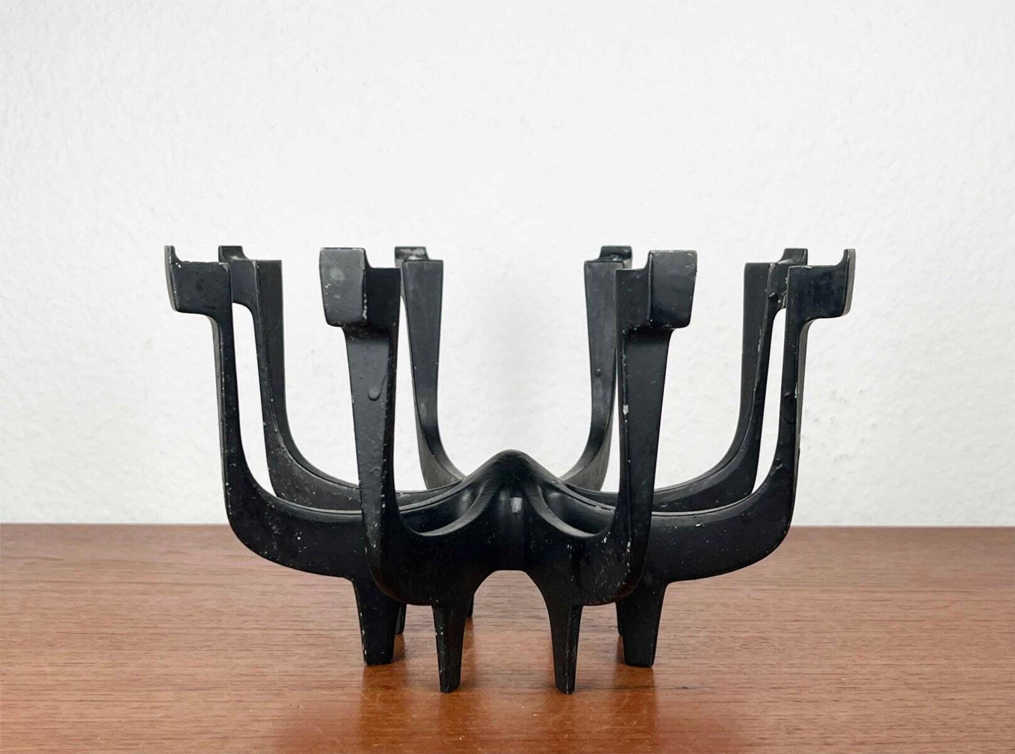 Danish metal candlestick in mid-century style by Gunnar Cyren for Dansk Designs Denmark, 1960s.