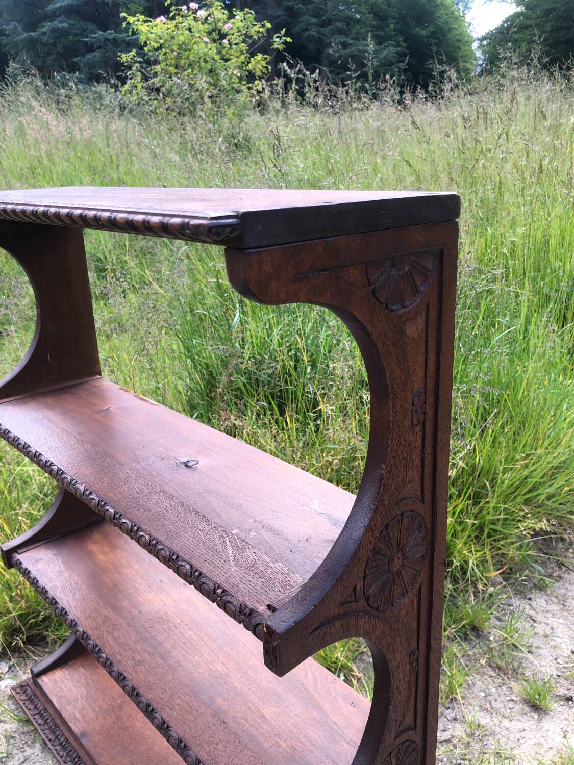 Old rustic wall shelf