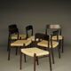 Chaises Model 75 par Niels Otto Møller pour J.L. Moller, années 1960, ensemble de 6