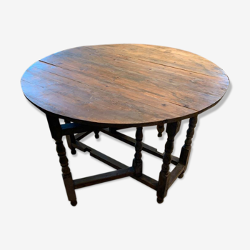 Table ronde pliante en bois