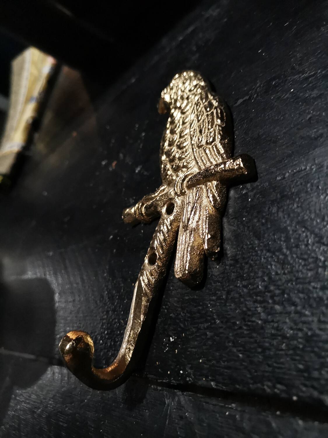 Gold metal coat hook