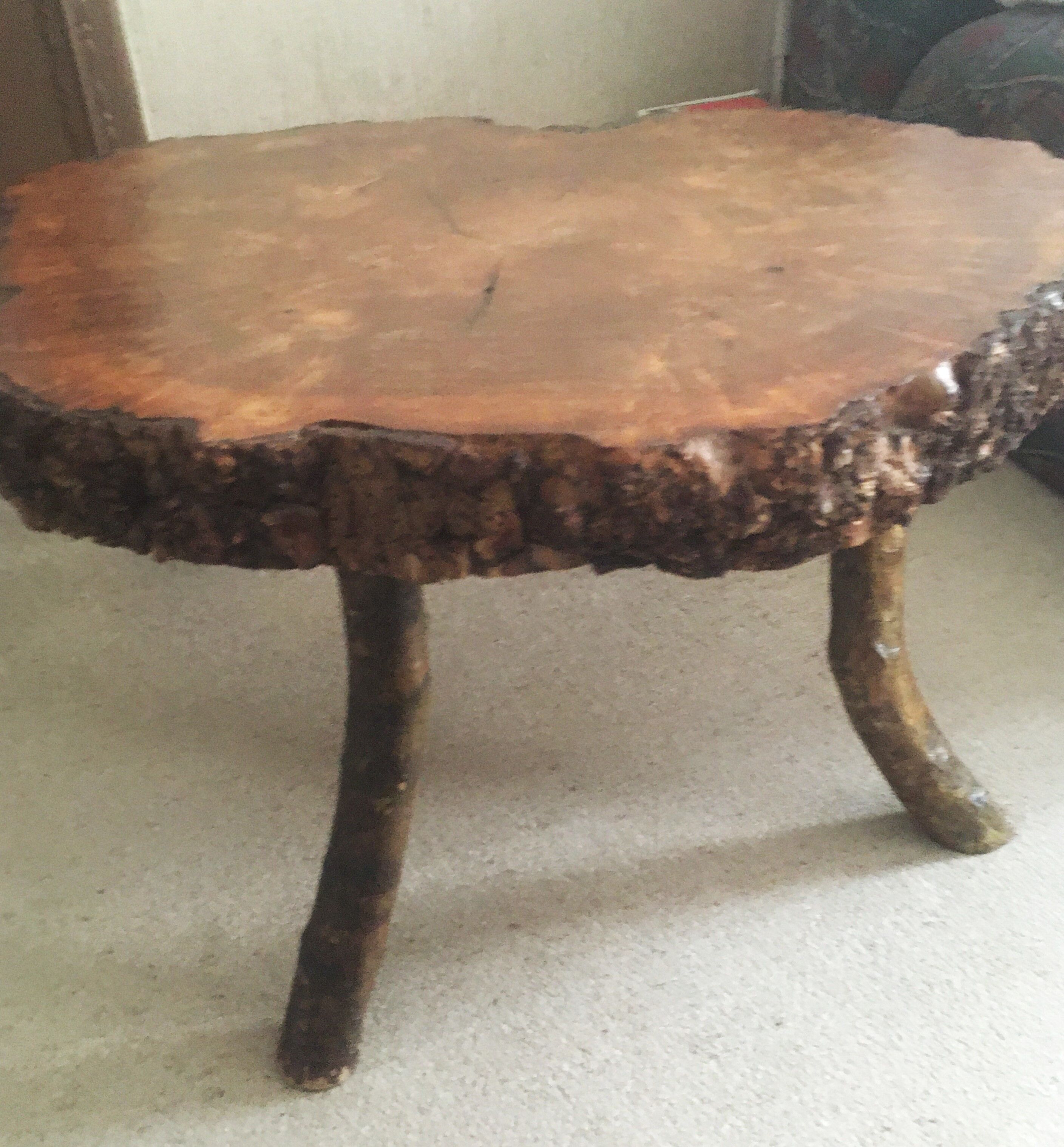 Vintage wooden trunk coffee table