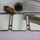 Old triptych barber mirror