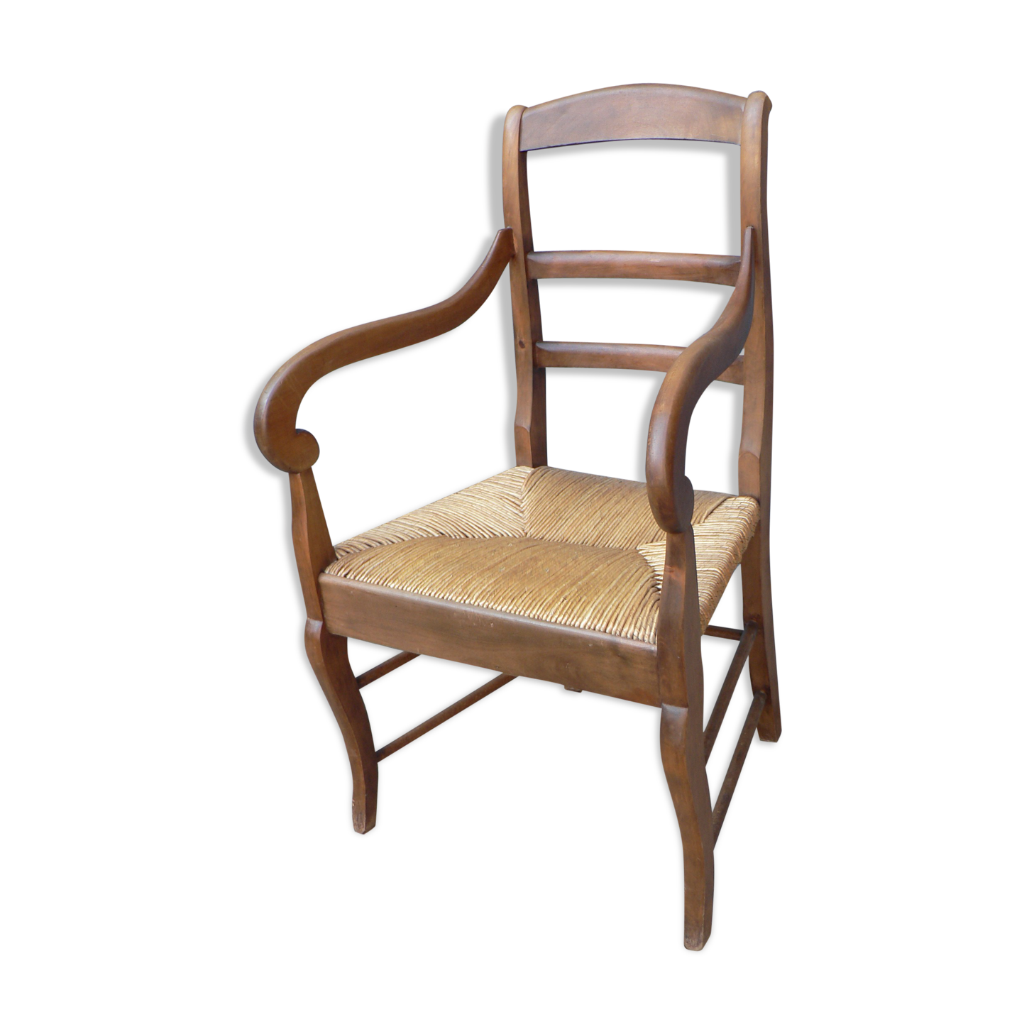 Straw provencal armchair