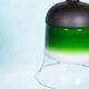 Minimalist glass pendant light Peil & Putzler from the space age