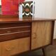 130cm x 84cm infilade hairdresser and tryptic mirror, 1960's