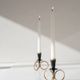 Mid-century modern metal candlestick holders by Gunnar Ander for Ystad Metal, Sweden, set of 2