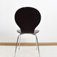 Set of 4 "ant" chairs, vintage, Diego model. Stackable, dark burgundy color.