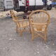 Paire de fauteuils en rotin vintage