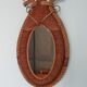Miroir artisanal années 60/70 en corde en forme de licol