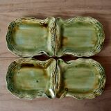 Vintage tea service in glazed ceramic - shape of conchs or shells