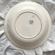 Round, hollow ironstone dish "Milan" Creil and Montereau