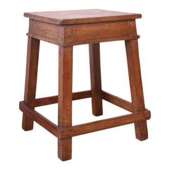 Old Burmese teak workshop stool