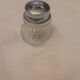 Salt and pepper and silver tray