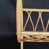 Vintage rattan magazine rack