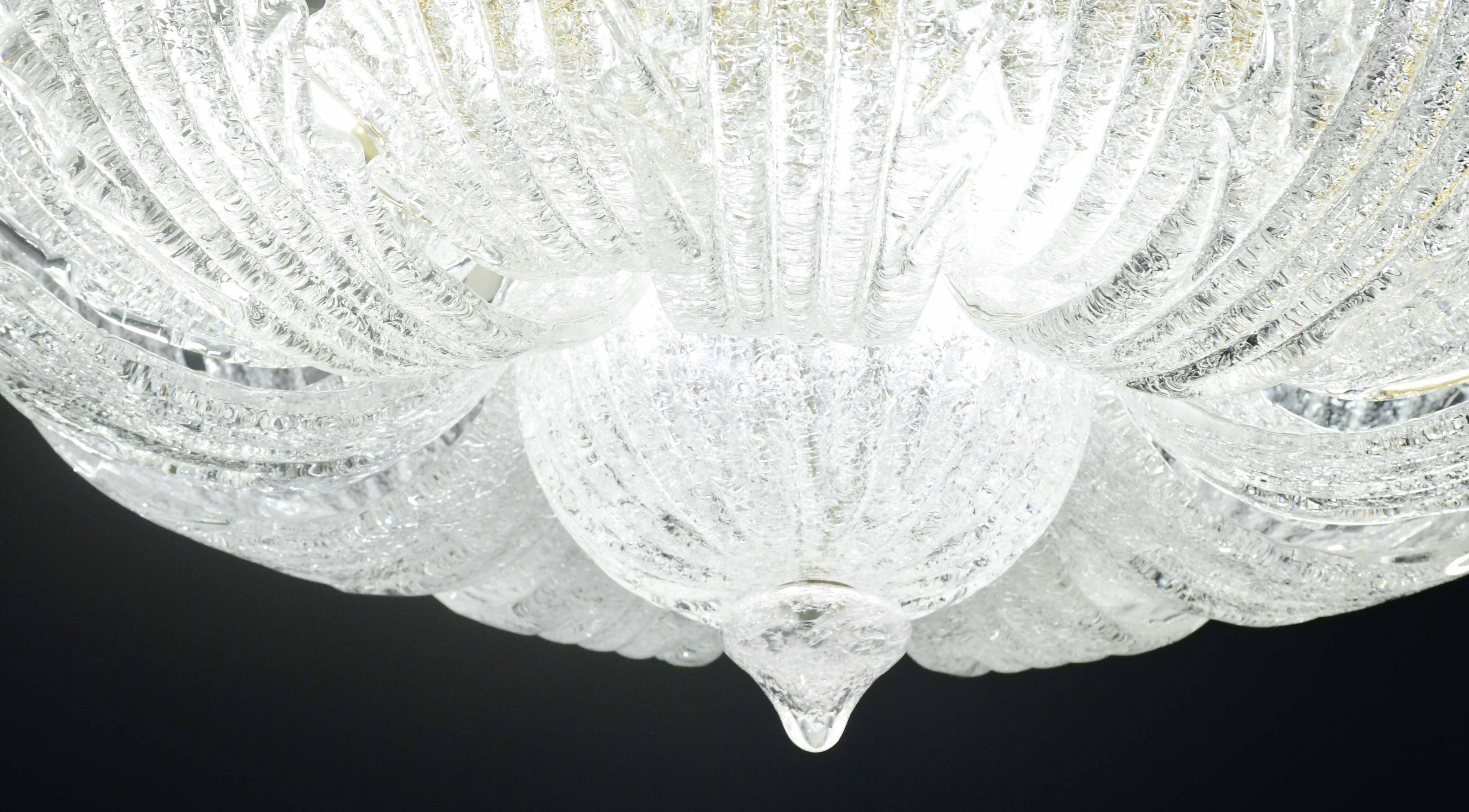Garda, luxury Italian Murano glass ceiling light or flush mount, 1980s