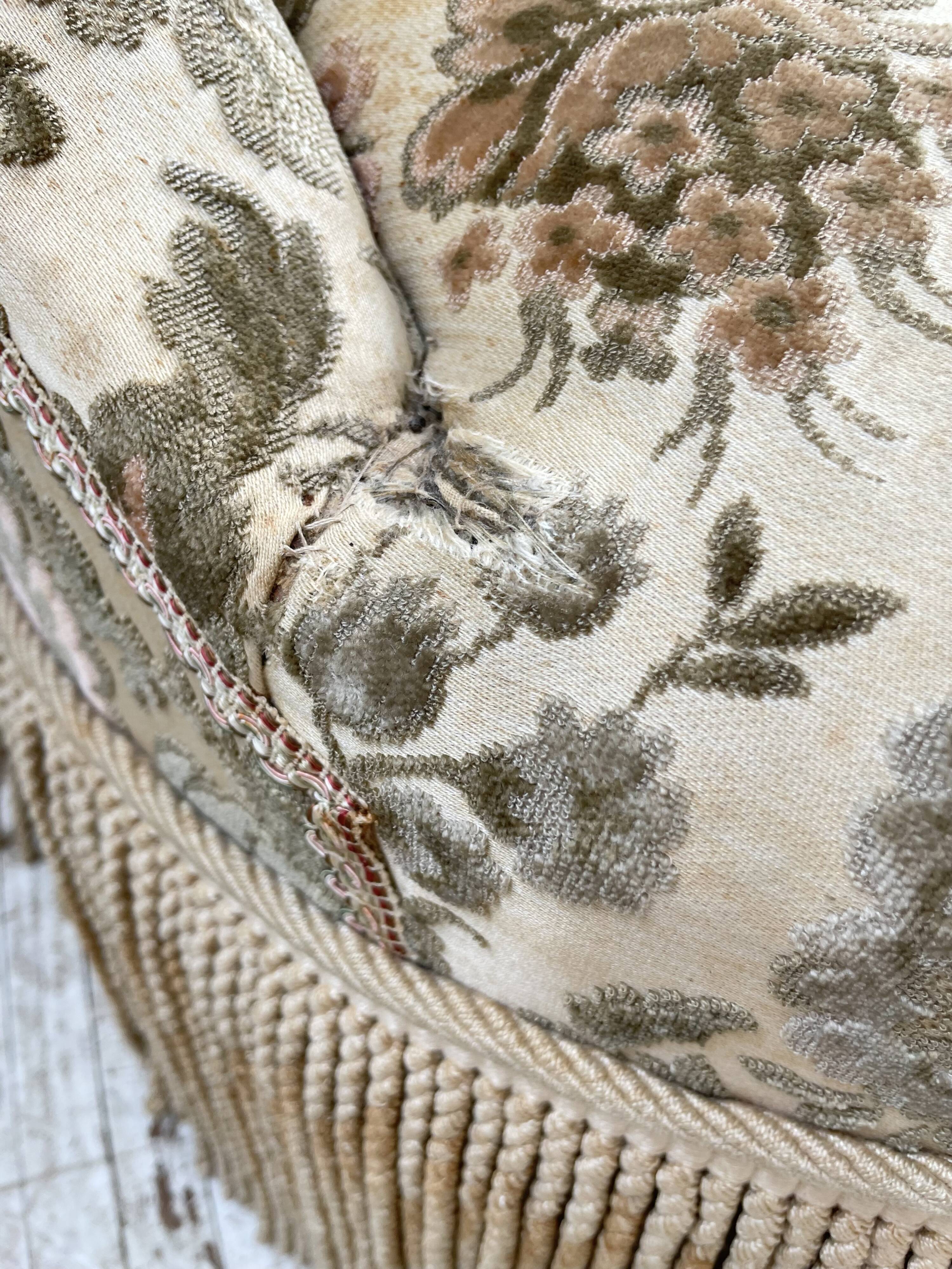Fauteuil napoléon fleuri XIXème