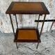 Chevet, table d’appoint vintage en bois et métal doré