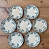Set of 7 old flat plates