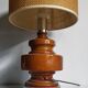 Vintage table lamp in glazed ceramic and chrome metal – 1970s