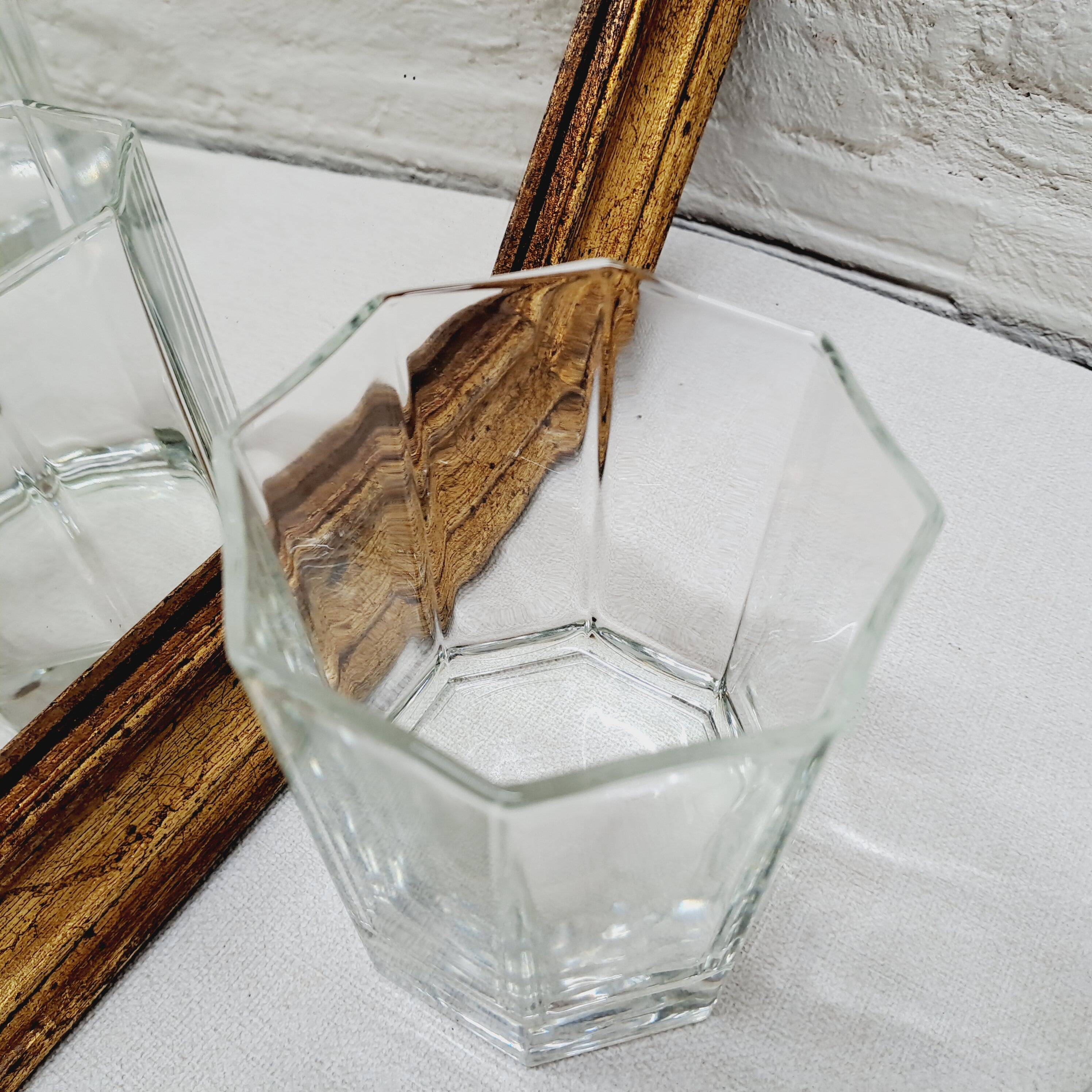 Lot 3 verres whisky Octogone Années 80