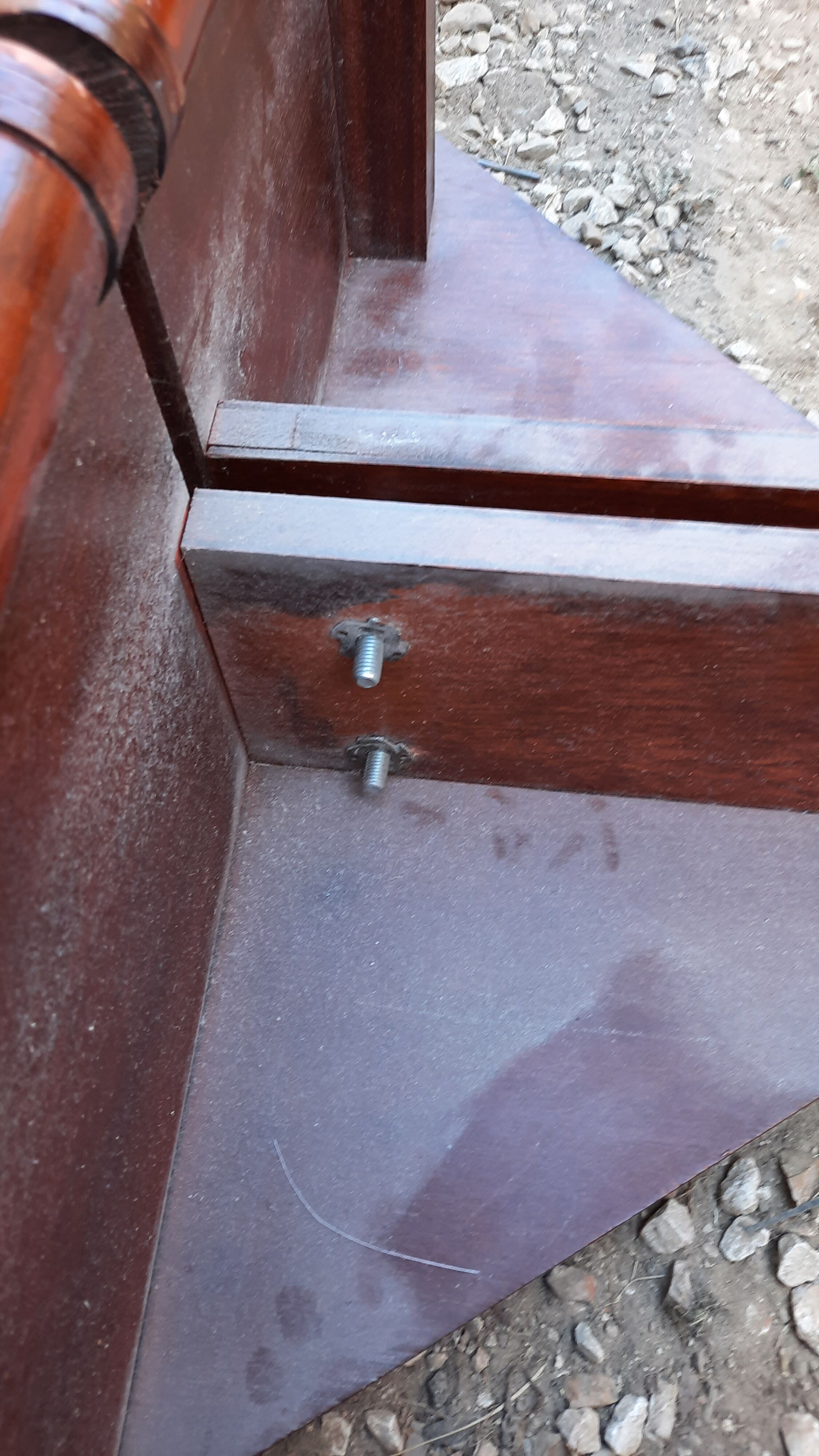 Rattan and bamboo bed and side tables