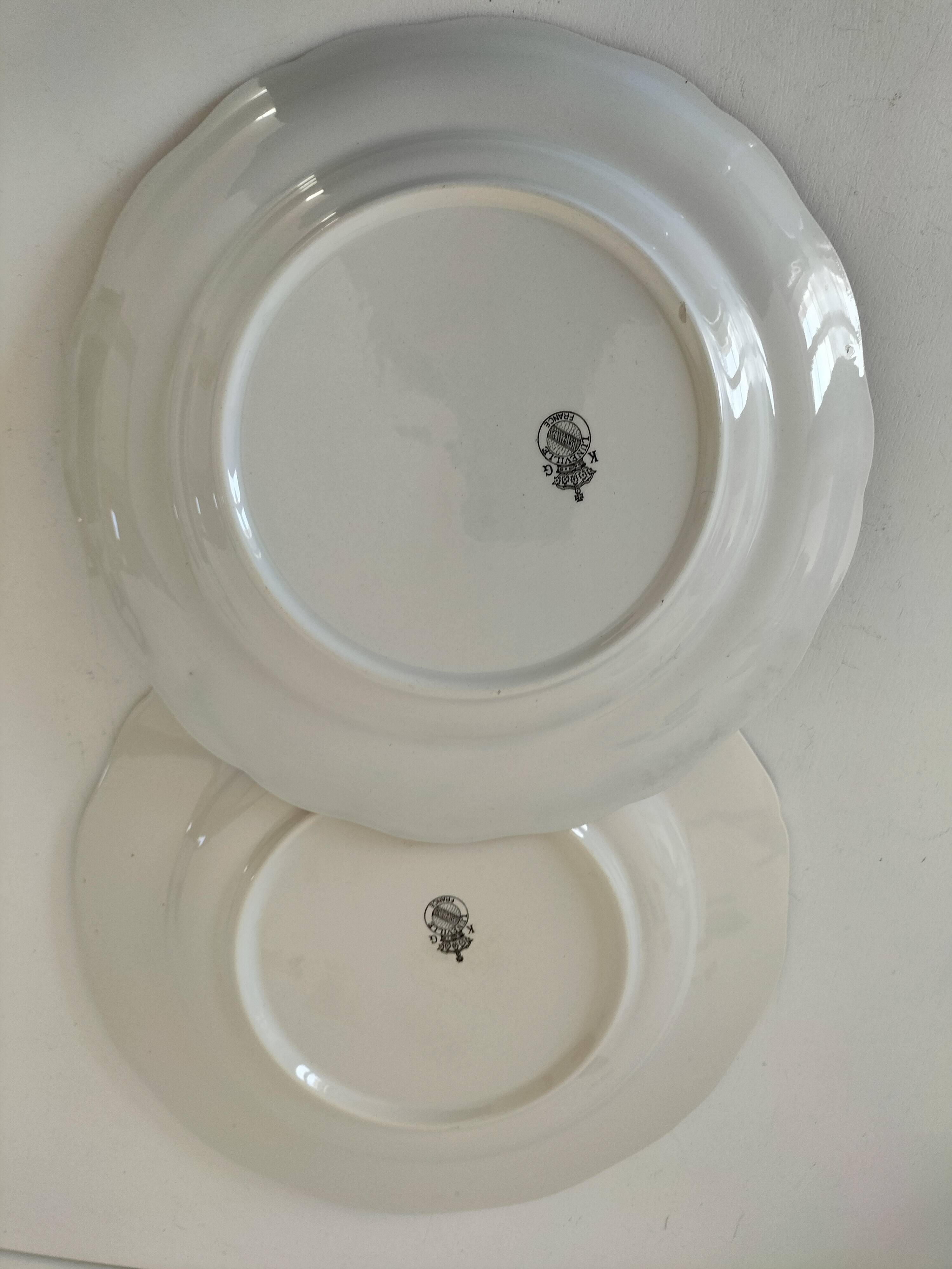 12 antique floral plates bistro & guest table style