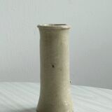Handmade cylindrical vase in raw stoneware,