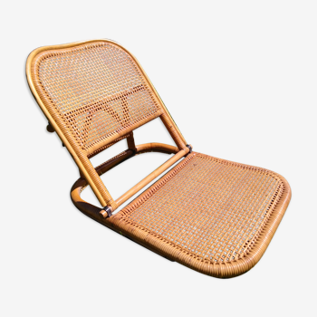 Chaise pliante en rotin